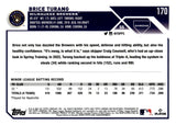 2023 Brice Turang Topps Chrome PURPLE SONAR 149/275 ROOKIE #170 MILWAUKEE BREWERS