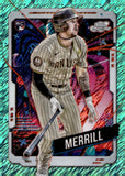 2024 Jackson Merrill Topps Chrome Cosmic AQUA EQUINOX 074/199 ROOKIE #194 SAN DIEGO PADRES