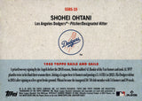 2025 Shohei Ohtani Topps Chrome Platinum RAILS AND SAILS #55RS-19 LOS ANGELES DODGERS