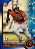 2022 Dylan Beavers Bowman 1st Edition BLUE 095/150 #BD-160 BALTIMORE ORIOLES