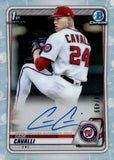 2020 Cade Cavalli Autograph Bowman Chrome 1st REFRACTOR 138/499 #CDA-CCA AUTO WASHINGTON NATIONALS
