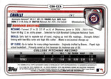 2020 Cade Cavalli Autograph Bowman Chrome 1st REFRACTOR 138/499 #CDA-CCA AUTO WASHINGTON NATIONALS