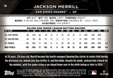 2025 Jackson Merrill Topps Chrome Black GOLD 15/50 #14 SAN DIEGO PADRES