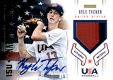 2012 Kyle Tucker Autograph Relic Panini Stars and Stripes USA Baseball  10/35 #19 TEAM USA