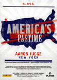 2022 Aaron Judge Relic Panini Chronicles Baseball AMERICAS PASTIME #APS-AJ NEW YORK YANKEES