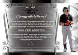 2023 Walker Martin Autograph Relic Leaf Trinity Baseball PATCH AUTO RED 5/15 #PA-WM2 SAN FRANCISCO GIANTS
