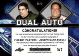 2021 Vincent Pastore Joseph Gannascoli Leaf Pop Century DUAL AUTO CRACKED ICE 5/7 AUTOGRAPH #DA-12 THE SOPRANOS
