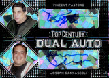 2021 Vincent Pastore Joseph Gannascoli Leaf Pop Century DUAL AUTO CRACKED ICE 5/7 AUTOGRAPH #DA-12 THE SOPRANOS