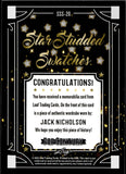 2022 Jack Nicholson Leaf Pop Century STAR STUDDED SWATCHES RELIC 05/10 #SSS-20 BATMAN A FEW GOOD MEN