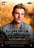 2025 Nick Carter Leaf Pop Century RED SHIMMER AUTO 1/2 AUTOGRAPH #BA-NC1 BACKSTREET BOYS