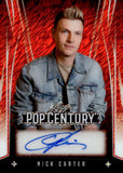 2025 Nick Carter Leaf Pop Century RED SHIMMER AUTO 1/2 AUTOGRAPH #BA-NC1 BACKSTREET BOYS
