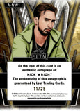 2025 Nick Wright Auto Leaf Metal Pop Century SILVER 11/25 AUTOGRAPH #A-NW1