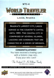 2022 Lagos Nigeria Map Relic Upper Deck Goodwin Champions WORLD TRAVELER CITY CENTRIC RELIC #WTC-4
