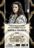 2023 Merra Reed Overcoat Relic Rittenhouse Game of Thrones #WR1