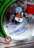 2026 Ted Ligety Autograph Topps Chrome US Olympics GREEN REFRACTOR AUTO 41/99 #BCA-TLI SKIING