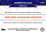 2024 Konnor McClain Autograph Topps Chrome US Olympics AUTO 018/137 #AU-KM GYMNASTICS