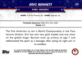 2024 Eric Bennett Topps Chrome US Olympics US FLAG REFRACTOR 22/76 #145 PARA ARCHERY