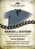 2025 Sam Snead Relic Leaf In The Game Used HEROES OF HISTORY BLUE 15/20 TRIPLE RELIC GOLF