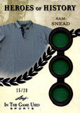 2025 Sam Snead Relic Leaf In The Game Used HEROES OF HISTORY BLUE 15/20 TRIPLE RELIC GOLF
