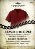 2025 Roger Federer Relic Leaf In The Game Used HEROES OF HISTORY RED 2/4 TRIPLE RELIC TENNIS