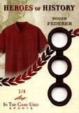 2025 Roger Federer Relic Leaf In The Game Used HEROES OF HISTORY RED 2/4 TRIPLE RELIC TENNIS