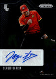 2025 Sergio Garcia Autograph Panini Prizm LIV Golf AUTO #SIG-SGA FIREBALLS GC