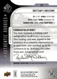 2012 Brittany Lincicome Autograph Rookie Upper Deck SP Authentic Golf AUTHENTIC ROOKIES SIGNATURES AUTO 095/699 #97