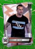2025 CM Punk Topps Chrome WWE GREEN REFRACTOR 68/99 #98 MONDAY NIGHT RAW