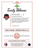 2021 Trinity Rodman Rookie Parkside NWSL SOCCER PREMIER EDITION #108 ROOKIE FC WASHINGTON SPIRIT
