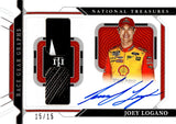 2022 Joey Logano Relic Autograph Panini National Treasures Racing RACE GEAR GRAPHS RELIC AUTO 15/15 #DRGG-JL TEAM PENSKE