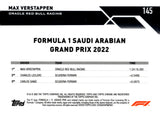 2023 Max Verstappen Topps Chrome Formula 1 GOLD CHECKERED FLAG 28/50 #145 ORACLE RED BULL RACING