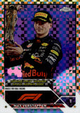 2023 Max Verstappen Topps Chrome Formula 1 GOLD CHECKERED FLAG 28/50 #145 ORACLE RED BULL RACING