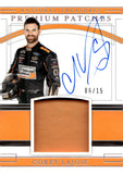 2020 Corey LaJoie Relic Autograph Panini National Treasures Racing PREMIUM PATCHES RELIC AUTO 06/15 HOLO SILVER #PP-CL
