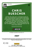 2021 Chris Buescher Autograph Panini Donruss Racing OPTIC HOLO AUTO 42/99 HOLO SILVER #33