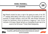 2024 Nigel Mansell Topps Chrome Formula 1 ORANGE RAYWAVE 01/25 #199 LEGENDS