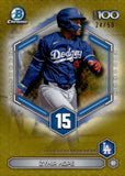 2026 Zyhir Hope Bowman BOWMAN CHROME BOWMAN TOP 100 GOLD 24/50 #BTP-15 LOS ANGELES DODGERS