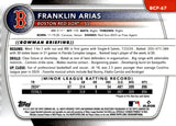 2025 Franklin Arias Bowman 1st BOWMAN CHROME MOJO #BCP-67 BOSTON RED SOX