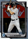 2024 Caleb Bonemer Bowman 1st BOWMAN CHROME REFRACTOR #BDC-31 CHICAGO WHITE SOX 2