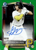 2025 Gustavo Melendez Autograph Bowman 1st BOWMAN CHROME GREEN REFRACTOR AUTO 48/99 #CPA-GM PITTSBURGH PIRATES
