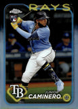 2024 Junior Caminero Topps Chrome Rookie REFRACTOR RC #213 TAMPA BAY RAYS