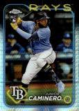 2024 Junior Caminero Topps Chrome Rookie PRISM REFRACTOR RC #213 TAMPA BAY RAYS