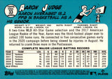 2021 Aaron Judge Topps Chrome 1965 THROWBACK #TH65-33 NEW YORK YANKEES