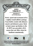 2015 Mike Trout Topps Chrome GALLERY OF GREATS #GGR-08 LOS ANGELES ANGELS