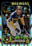 2024 Jackson Chourio Rookie Topps Chrome RAYWAVE RC #161 MILWAUKEE BREWERS 2