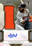 2018 Marwin Gonzalez Autograph Relic Topps TRIPLE THREADS BASEBALL AUTO RELIC 22/75 #UAJR-MGO HOUSTON ASTROS