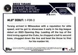2023 Brice Turang Topps Update Series ROOKIE DEBUT RED FOILBOARD 065/199 RC #US101 MILWAUKEE BREWERS