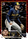 2023 Brice Turang Topps Update Series ROOKIE DEBUT RED FOILBOARD 065/199 RC #US101 MILWAUKEE BREWERS