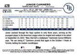 2024 Junior Caminero Topps Series 2 Rookie NAVY BLUE RC #628 TAMPA BAY RAYS