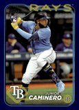 2024 Junior Caminero Topps Series 2 Rookie NAVY BLUE RC #628 TAMPA BAY RAYS
