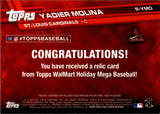 2012 Yadier Molina Relic Topps Holiday MEGA BOX RELIC #R-YMO ST. LOUIS CARDINALS